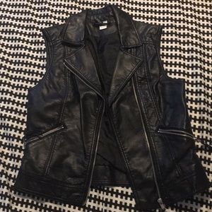 H&M vegan leather vest